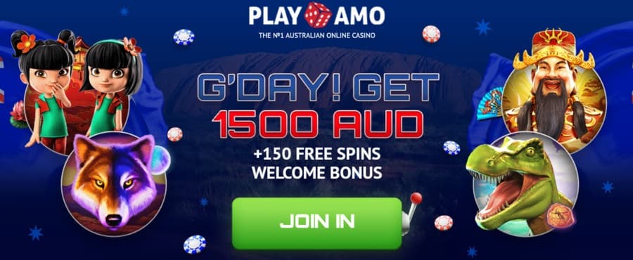 PlayAMO Casino welcome bonus