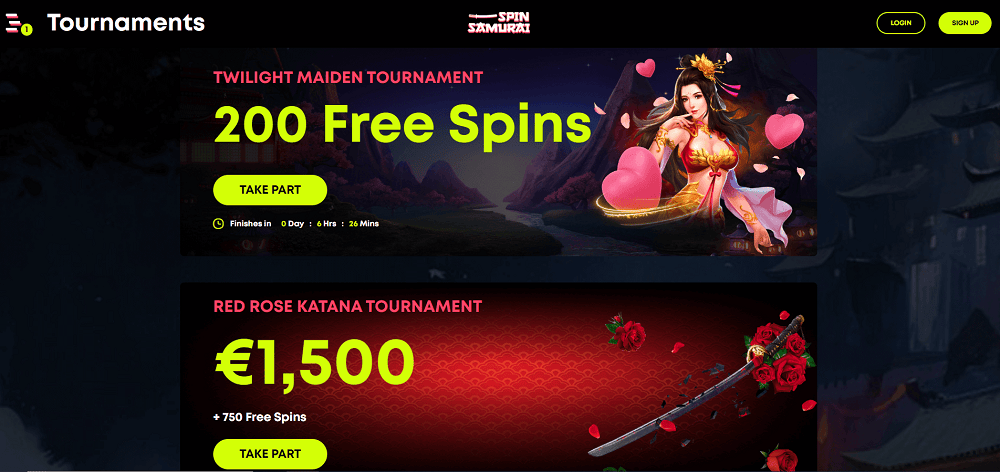 Spin Samurai Casino Tournaments